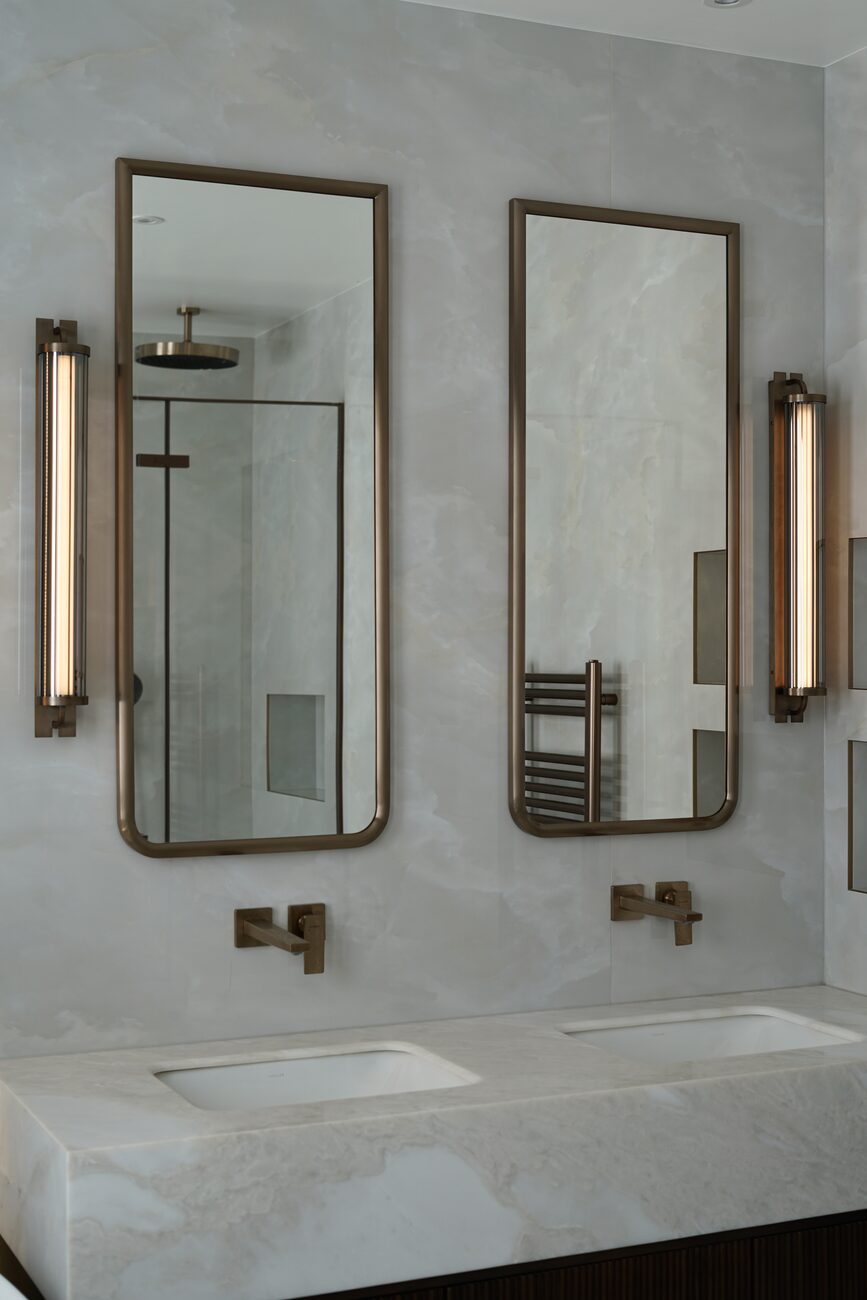 Twin marble vanity