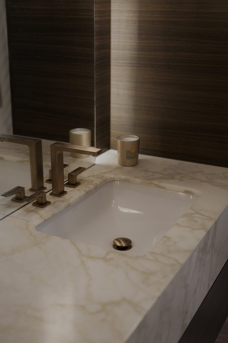 Marble vanity detail