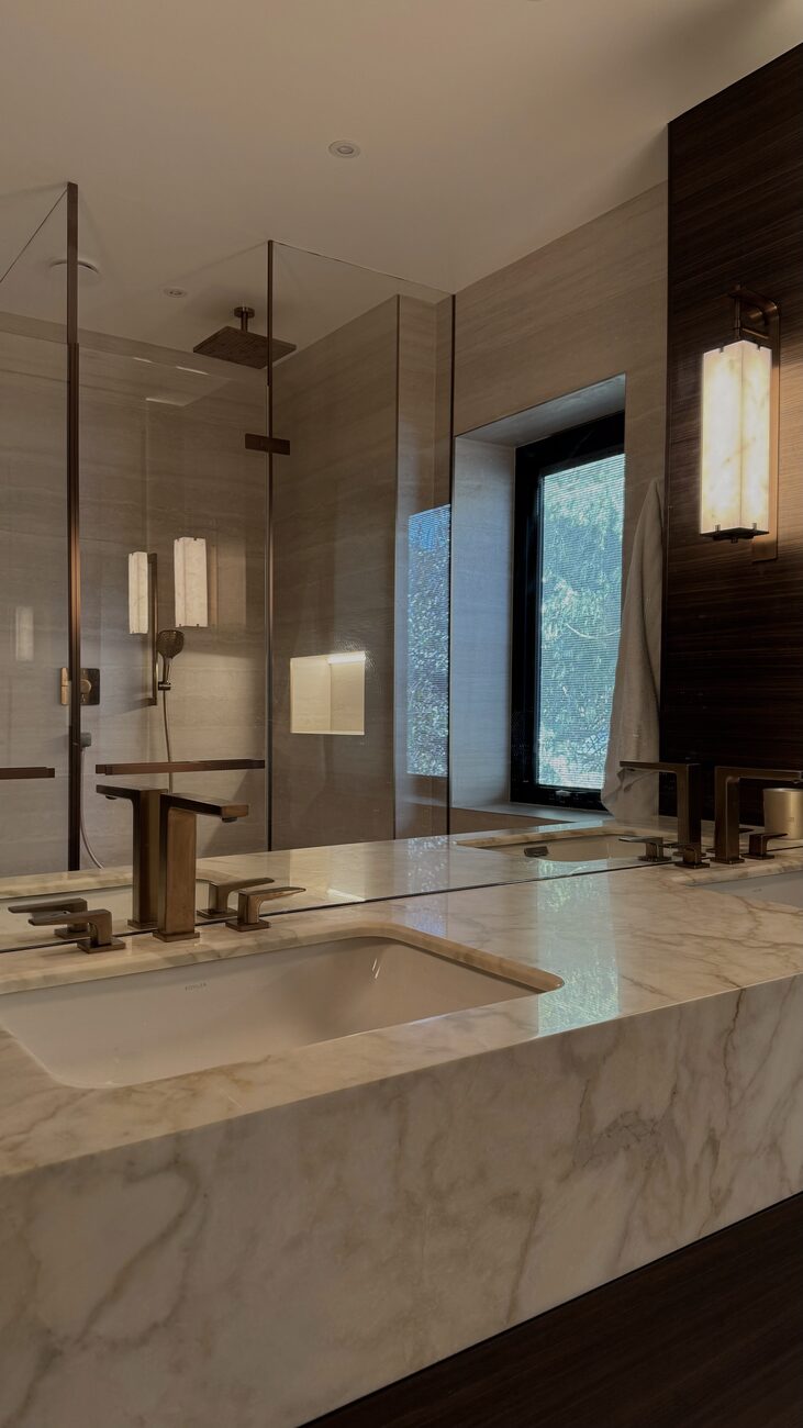 Marble & brass