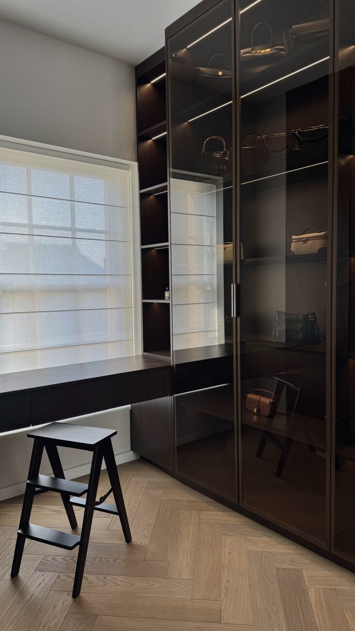 Dark glazed wardrobe